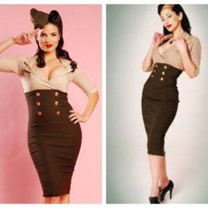 Pinup Couture Military Secretary Dress size SMALL